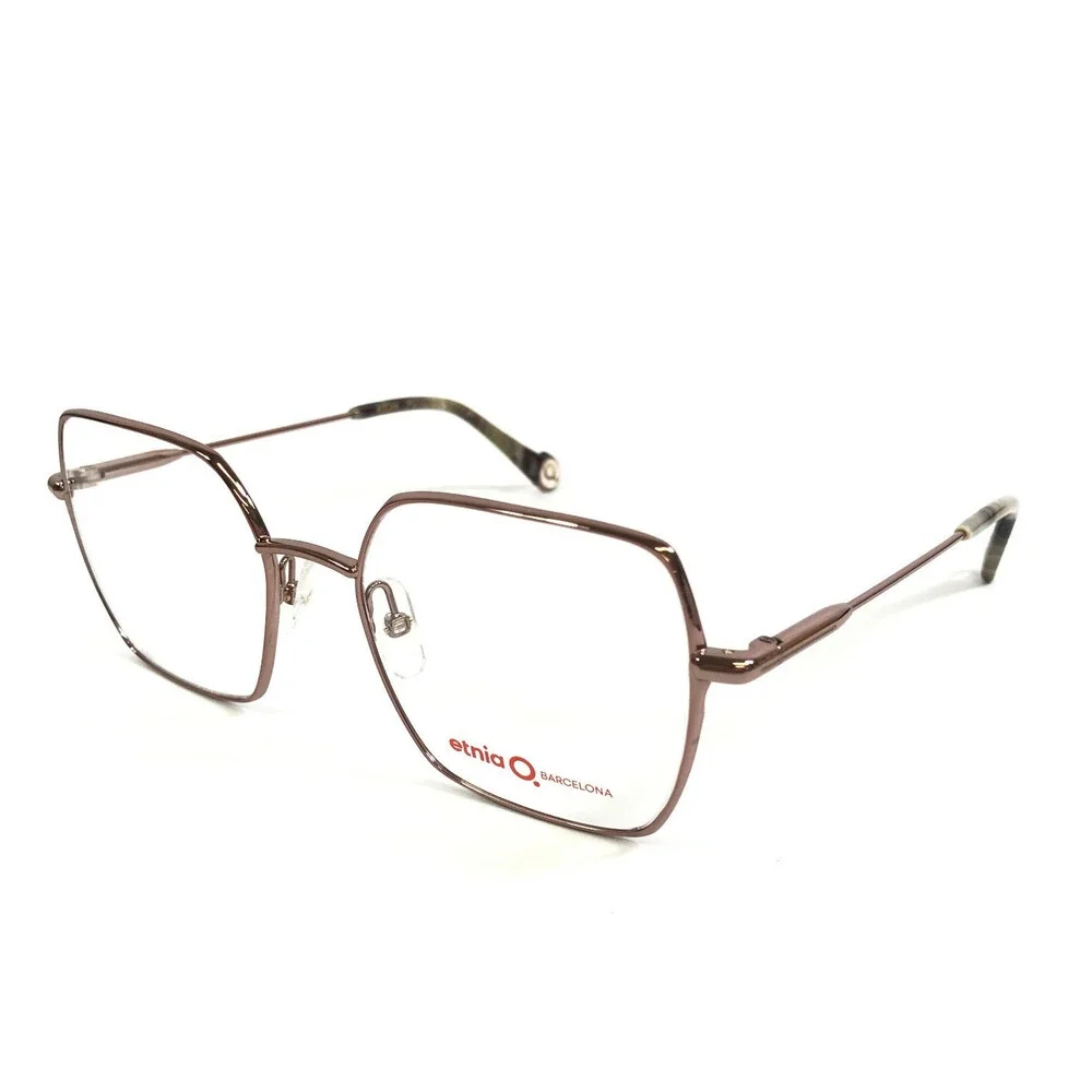 Etnia Barcelona Eyeglasses Frames AGORA PG Pink Gold Rose Gold Square 53-19-140